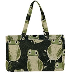 Frog Pattern Canvas Work Bag by Valentinaart