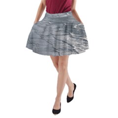 Atlantic Ocean Aerial View, Tierra Del Fuego, Argentina A-line Pocket Skirt by dflcprintsclothing