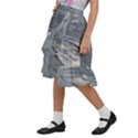 Atlantic Ocean Aerial View, Tierra Del Fuego, Argentina Kids  Ruffle Flared Wrap Midi Skirt View2