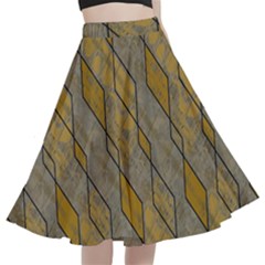 Background-batik A-line Full Circle Midi Skirt With Pocket by nateshop
