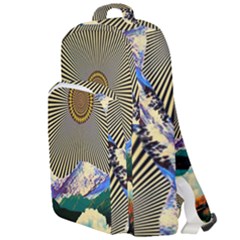 Surreal Art Psychadelic Mountain Double Compartment Backpack by Ndabl3x