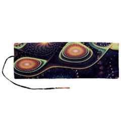 Psychedelic Trippy Abstract 3d Digital Art Roll Up Canvas Pencil Holder (m) by Bedest