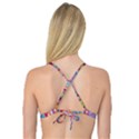 Multicolored Optical Illusion Painting Psychedelic Digital Art Reversible Tri Bikini Top View4