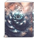 Blue And Brown Flower 3d Abstract Fractal 8  x 10  Hardcover Notebook View2
