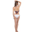 Art Pattern Design Cross Front Halter Bikini Top View2