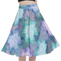 Leaves Glitter Background Winter A-Line Full Circle Midi Skirt With Pocket View1