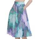 Leaves Glitter Background Winter A-Line Full Circle Midi Skirt With Pocket View2