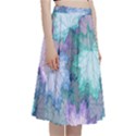 Leaves Glitter Background Winter A-Line Full Circle Midi Skirt With Pocket View3