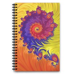 Fractal Spiral Bright Colors 5 5  X 8 5  Notebook by Proyonanggan