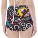 Multicolored Abstract Painting Colorful High-Waisted Bikini Bottoms View2