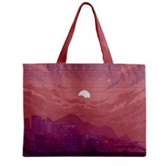 Aesthetic Pixel Art Landscape Zipper Mini Tote Bag by Sarkoni