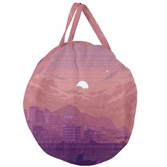 Aesthetic Pixel Art Landscape Giant Round Zipper Tote by Sarkoni