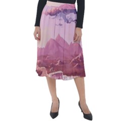 Aesthetic Landscape Vintage Cartoon Classic Velour Midi Skirt  by Sarkoni
