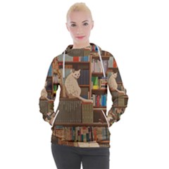 Library Aesthetic Women s Hooded Pullover by Sarkoni
