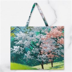 Anime Scenery Landscape Zipper Large Tote Bag by Sarkoni