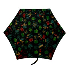 Apples Honey Honeycombs Pattern Mini Folding Umbrellas by Sarkoni