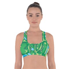 Golf Course Par Golf Course Green Cross Back Sports Bra by Sarkoni