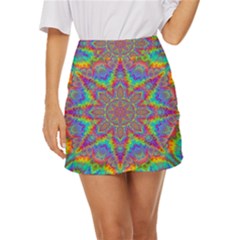 Mandala, Pattern, Abstraction, Colorful, Hd Phone Mini Front Wrap Skirt by nateshop