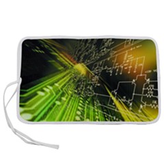 Machine Technology Circuit Electronic Computer Technics Detail Psychedelic Abstract Pattern Pen Storage Case (s) by Sarkoni