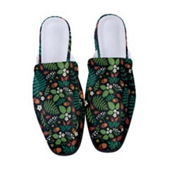 Pattern Forest Leaf Flower Motif Women s Classic Backless Heels by Sarkoni