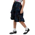 Architecture City Pixel Art Kids  Ruffle Flared Wrap Midi Skirt View2