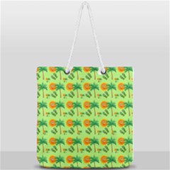 Summer Fun Pattern Full Print Rope Handle Tote (large) by LalyLauraFLM