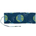 Seamless Pattern Cartoon Earth Planet Roll Up Canvas Pencil Holder (M) View1