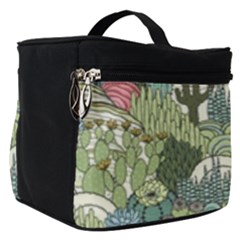 Playful Cactus Desert Landscape Illustrated Seamless Pattern Make Up Travel Bag (small) by Grandong