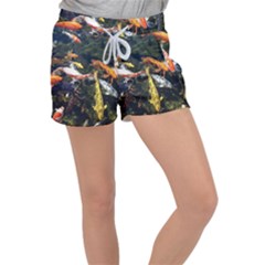 Koi Pond 3d Fish Women s Velour Lounge Shorts by Grandong