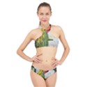 Peacock Art High Neck Bikini Set View1