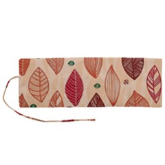 Forest Leaves Seamless Pattern With Natural Floral Roll Up Canvas Pencil Holder (m) by Grandong