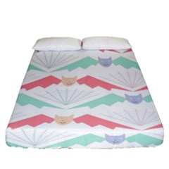 Halloween Pattern Fitted Sheet (queen Size) by Ndabl3x