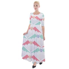 Halloween Pattern Half Sleeves Maxi Dress by Ndabl3x