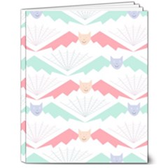 Halloween Pattern 8  X 10  Hardcover Notebook by Ndabl3x