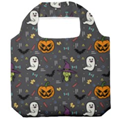 Halloween Bat Pattern Foldable Grocery Recycle Bag by Ndabl3x