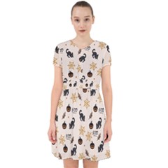 Cat Halloween Pattern Adorable In Chiffon Dress by Ndabl3x