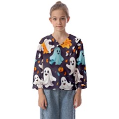 Ghost Pumpkin Scary Kids  Sailor Shirt by Ndabl3x