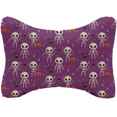 Skull Halloween Pattern Seat Head Rest Cushion by Ndabl3x