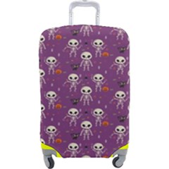 Skull Halloween Pattern Luggage Cover (large) by Ndabl3x