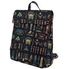 Hieroglyphs Space Flap Top Backpack by Ndabl3x