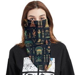 Hieroglyphs Space Face Covering Bandana (triangle) by Ndabl3x