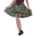 Digital Art Triangle Pattern Texture Mosaic A-line Skater Skirt View2