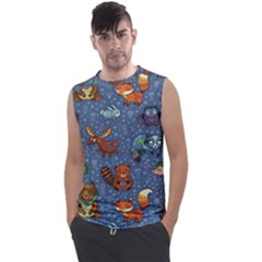 Animals Pattern Colorful Vector Men s Regular Tank Top by Grandong