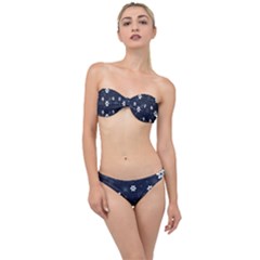 Flower Pattern Texture Classic Bandeau Bikini Set by Grandong