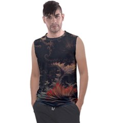 Fractal Digital Art Pattern Men s Regular Tank Top by Grandong