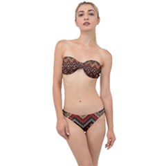 Pattern Knitting Texture Classic Bandeau Bikini Set by Grandong