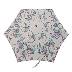 Cartoon Cat Cute Animal Kawaii Pastel Pattern Mini Folding Umbrellas by Ndabl3x