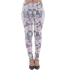 Cartoon Cat Cute Animal Kawaii Pastel Pattern Lightweight Velour Leggings by Ndabl3x