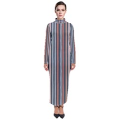 Stripes Turtleneck Maxi Dress by zappwaits