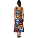 Tiger Rockingstar Tie-Strap Tiered Midi Chiffon Dress View4